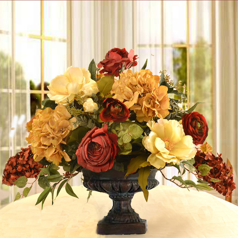 Floral Home Decor Elegant Silk Flower Arrangement & Reviews Wayfair